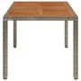 Garden table with gray PE rattan wood surface 90x90x75 cm by vidaXL, Garden tables - Ref: Foro24-319898, Price: 118,23 €, Dis...