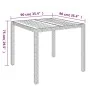 Garden table with gray PE rattan wood surface 90x90x75 cm by vidaXL, Garden tables - Ref: Foro24-319898, Price: 118,23 €, Dis...
