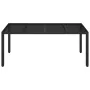 Garden table glass surface PE rattan black 190x90x75 cm by vidaXL, Garden tables - Ref: Foro24-319903, Price: 225,69 €, Disco...