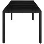 Mesa de jardín superficie de vidrio ratán PE negro 190x90x75 cm de vidaXL, Mesas de jardín - Ref: Foro24-319903, Precio: 225,...