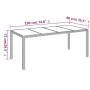 Garden table glass surface PE rattan black 190x90x75 cm by vidaXL, Garden tables - Ref: Foro24-319903, Price: 225,69 €, Disco...