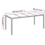 Mesa de jardín superficie de vidrio ratán PE negro 190x90x75 cm de vidaXL, Mesas de jardín - Ref: Foro24-319903, Precio: 225,...