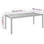 Gartentisch aus grauem PE-Rattan mit Holzoberfläche 190 x 90 x 75 cm von vidaXL, Gartentische - Ref: Foro24-319906, Preis: 18...
