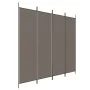 Divider screen with 4 anthracite gray fabric panels 200x220 cm by vidaXL, Room dividers - Ref: Foro24-350200, Price: 35,02 €,...