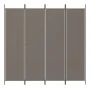 Divider screen with 4 anthracite gray fabric panels 200x220 cm by vidaXL, Room dividers - Ref: Foro24-350200, Price: 35,02 €,...