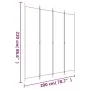Divider screen with 4 anthracite gray fabric panels 200x220 cm by vidaXL, Room dividers - Ref: Foro24-350200, Price: 35,02 €,...