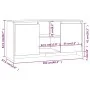 Weißer TV-Schrank aus Sperrholz, 102 x 37,5 x 52,5 cm von vidaXL, TV-Möbel - Ref: Foro24-809791, Preis: 97,54 €, Rabatt: %