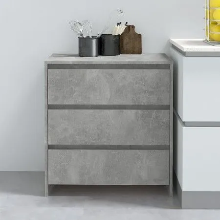 Gray concrete plywood sideboard 70x41x75 cm by vidaXL, Sideboards - Ref: Foro24-809750, Price: 79,71 €, Discount: %