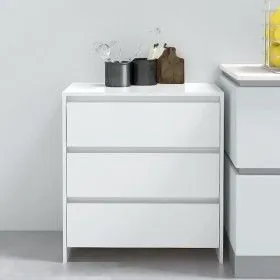 Weißer Hochglanz-Sperrholz-Sideboard 70x41x75 cm von vidaXL, Sideboards - Ref: Foro24-809752, Preis: 84,74 €, Rabatt: %