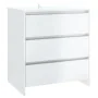 Weißer Hochglanz-Sperrholz-Sideboard 70x41x75 cm von vidaXL, Sideboards - Ref: Foro24-809752, Preis: 84,74 €, Rabatt: %