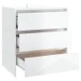 Weißer Hochglanz-Sperrholz-Sideboard 70x41x75 cm von vidaXL, Sideboards - Ref: Foro24-809752, Preis: 84,74 €, Rabatt: %