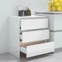 Weißer Hochglanz-Sperrholz-Sideboard 70x41x75 cm von vidaXL, Sideboards - Ref: Foro24-809752, Preis: 84,74 €, Rabatt: %