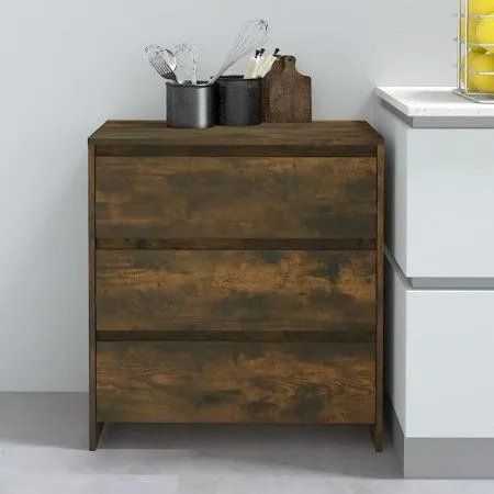 Sideboard aus geräuchertem Eichensperrholz, 70 x 41 x 75 cm von vidaXL, Sideboards - Ref: Foro24-813005, Preis: 85,12 €, Raba...