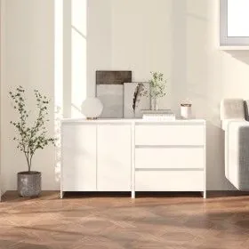 2-teiliges Sideboard aus weißem Holzwerkstoff von vidaXL, Sideboards - Ref: Foro24-3098057, Preis: 157,14 €, Rabatt: %