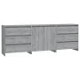 Aparador de 3 piezas madera manufacturada gris Sonoma de vidaXL, Aparadores - Ref: Foro24-3098071, Precio: 236,95 €, Descuent...