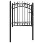 Zauntor mit schwarzen Stahlspitzen 100x100 cm von vidaXL, Gartentore - Ref: Foro24-146378, Preis: 139,09 €, Rabatt: %