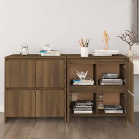 Aparadores 2 uds madera de ingeniería marrón roble 70x41x75 cm de vidaXL, Aparadores - Ref: Foro24-3098096, Precio: 138,62 €,...