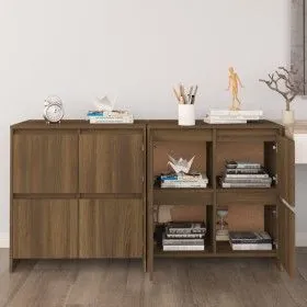 Sideboards 2 Stk. Eichenholzwerkstoff braun 70x41x75 cm von vidaXL, Sideboards - Ref: Foro24-3098096, Preis: 138,64 €, Rabatt: %