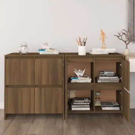Sideboards 2 Stk. Eichenholzwerkstoff braun 70x41x75 cm von vidaXL, Sideboards - Ref: Foro24-3098096, Preis: 138,62 €, Rabatt: %