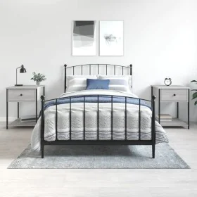 Nachttisch 2 Stück aus grauem Sonoma-Ingenieurholz 44x45x58 cm von vidaXL, Nachttische - Ref: Foro24-825850, Preis: 74,54 €, ...