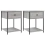 Mesita de noche 2 uds madera ingeniería gris Sonoma 44x45x58 cm by vidaXL, Nightstands - Ref: Foro24-825850, Price: 74,54 €, ...
