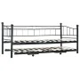 Black steel bed frame 180x200/90x200 cm by vidaXL, Beds and slatted bases - Ref: Foro24-285307, Price: 203,11 €, Discount: %