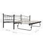 Bettrahmen aus schwarzem Stahl 180x200/90x200 cm von vidaXL, Betten und Lattenroste - Ref: Foro24-285307, Preis: 206,91 €, Ra...
