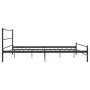Estructura de cama de metal negro 180x200 cm de vidaXL, Camas y somieres - Ref: Foro24-284688, Precio: 114,25 €, Descuento: %