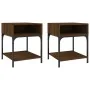 Bedside tables 2 units engineered wood brown oak 40x41x50 cm by vidaXL, Nightstands - Ref: Foro24-825882, Price: 54,46 €, Dis...