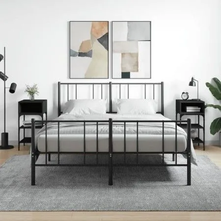 Nightstands 2 pcs engineered wood black 35x34.5x70 cm by vidaXL, Nightstands - Ref: Foro24-825884, Price: 61,60 €, Discount: %