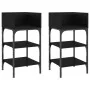 Nachttische 2 Stk. Holzwerkstoff schwarz 35x34,5x70 cm von vidaXL, Nachttische - Ref: Foro24-825884, Preis: 61,60 €, Rabatt: %