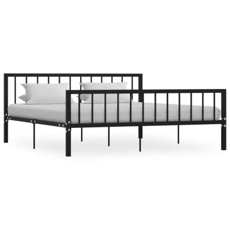 Schwarzer Metallbettrahmen 180x200 cm von vidaXL, Betten und Lattenroste - Ref: Foro24-284573, Preis: 129,34 €, Rabatt: %