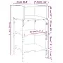 Mesitas de noche 2 uds madera de ingeniería negro 35x34,5x70 cm de vidaXL, Mesitas de noche - Ref: Foro24-825884, Precio: 61,...