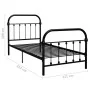 Schwarzer Metallbettrahmen 100x200 cm von vidaXL, Betten und Lattenroste - Ref: Foro24-284499, Preis: 145,19 €, Rabatt: %