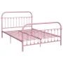 Pink metal bed frame 160x200 cm by vidaXL, Beds and slatted bases - Ref: Foro24-284514, Price: 149,07 €, Discount: %