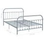Estructura de cama de metal gris 160x200 cm de vidaXL, Camas y somieres - Ref: Foro24-284508, Precio: 108,68 €, Descuento: %