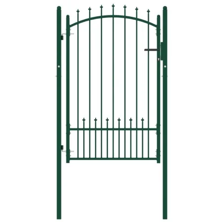 Zauntor mit grünen Stahlspitzen 100x150 cm von vidaXL, Gartentore - Ref: Foro24-146395, Preis: 191,77 €, Rabatt: %