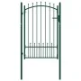Fence gate with green steel spikes 100x150 cm by vidaXL, garden gates - Ref: Foro24-146395, Price: 187,32 €, Discount: %