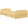 Bed frame with 2 drawers solid pine wood 90x200 cm by vidaXL, Beds and slatted bases - Ref: Foro24-322154, Price: 237,95 €, D...