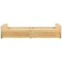 Bed frame with 2 drawers solid pine wood 90x200 cm by vidaXL, Beds and slatted bases - Ref: Foro24-322154, Price: 237,95 €, D...