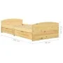 Bed frame with 2 drawers solid pine wood 90x200 cm by vidaXL, Beds and slatted bases - Ref: Foro24-322154, Price: 237,95 €, D...