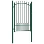 Fence gate with green steel spikes 100x150 cm by vidaXL, garden gates - Ref: Foro24-146395, Price: 187,32 €, Discount: %