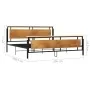 Metal bed frame 200x200 cm by vidaXL, Beds and slatted bases - Ref: Foro24-324875, Price: 152,48 €, Discount: %
