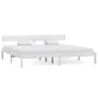 White solid wood bed frame Super King 180x200 cm by vidaXL, Beds and slatted bases - Ref: Foro24-810163, Price: 111,77 €, Dis...