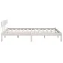 White solid wood bed frame Super King 180x200 cm by vidaXL, Beds and slatted bases - Ref: Foro24-810163, Price: 111,77 €, Dis...