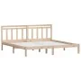 Estructura de cama de madera maciza de pino 200x200 cm de vidaXL, Camas y somieres - Ref: Foro24-3100609, Precio: 122,60 €, D...