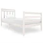 White solid wood bed frame 90x200 cm by vidaXL, Beds and slatted bases - Ref: Foro24-3100640, Price: 103,56 €, Discount: %