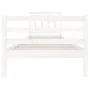 White solid wood bed frame 90x200 cm by vidaXL, Beds and slatted bases - Ref: Foro24-3100640, Price: 103,56 €, Discount: %