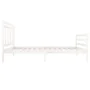 Weißer Massivholzbettrahmen 90x200 cm von vidaXL, Betten und Lattenroste - Ref: Foro24-3100640, Preis: 102,15 €, Rabatt: %