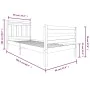 Weißer Massivholzbettrahmen 90x200 cm von vidaXL, Betten und Lattenroste - Ref: Foro24-3100640, Preis: 102,15 €, Rabatt: %